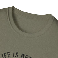Unisex Softstyle T-Shirt, Life is Better with a Doodle, Funny Dog Shirt, Goldendoodle Tee