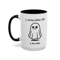 No Coffee is Boo Sheet, Funny Ghost Coffee Mug, Halloween Coffee Cups, Gift for Latte Lovers