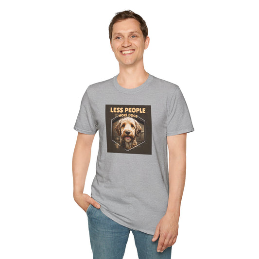 Unisex Dog Lover T-Shirt, Less People More Dogs, Pet Owner Gift, Casual Wear, Birthday Gift, Animal Lover Tee