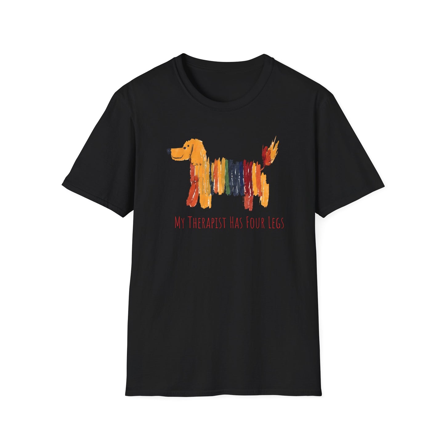 My Therapist Has Four Legs, Dog Therapy Unisex T-Shirt, Gift for Dog Lovers, Pet Therapy Tee, Animal Lover Apparel, Cute Dog Shirt
