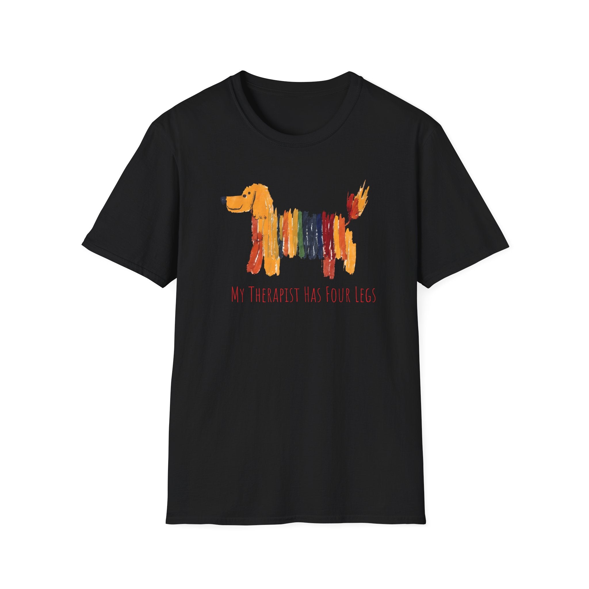 My Therapist Has Four Legs, Dog Therapy Unisex T-Shirt, Gift for Dog Lovers, Pet Therapy Tee, Animal Lover Apparel, Cute Dog Shirt