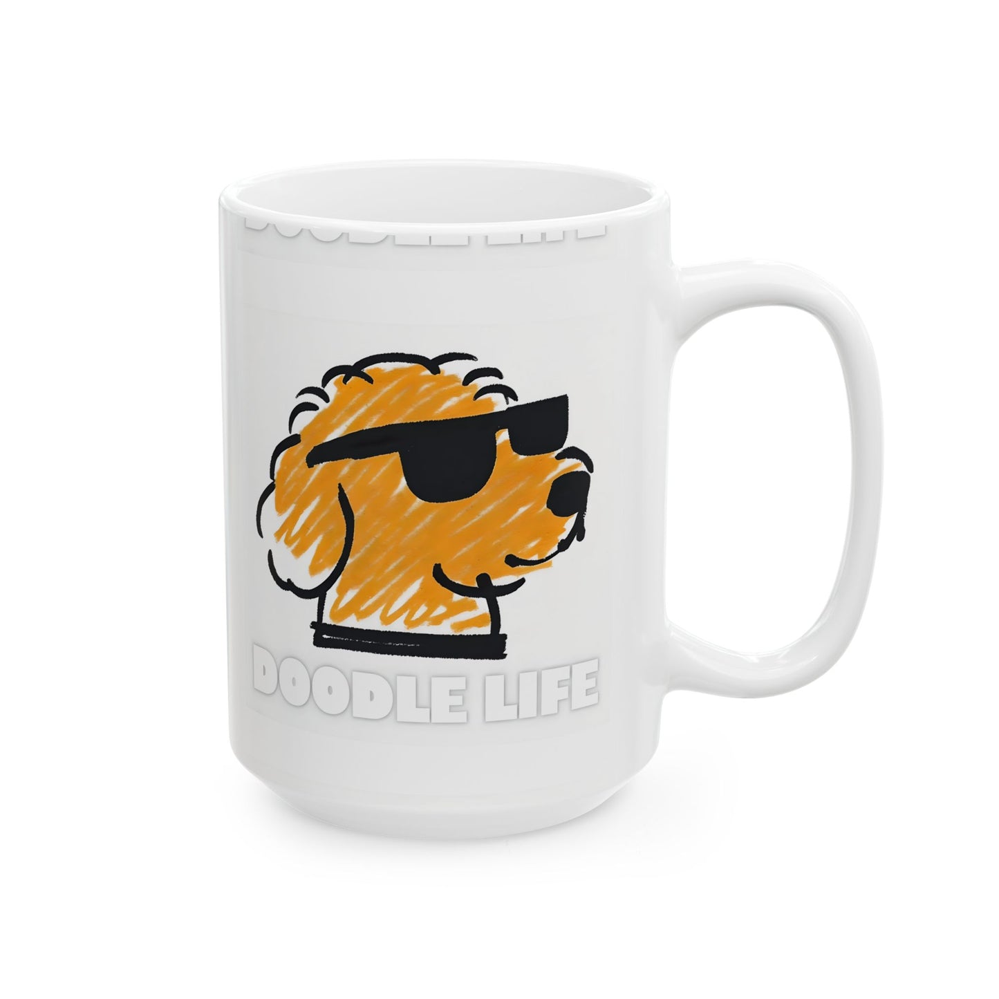 Dog Lover's Ceramic Coffee Mug - Doodle Life, Perfect Gift for Dog Lovers, Funny Coffee Cup