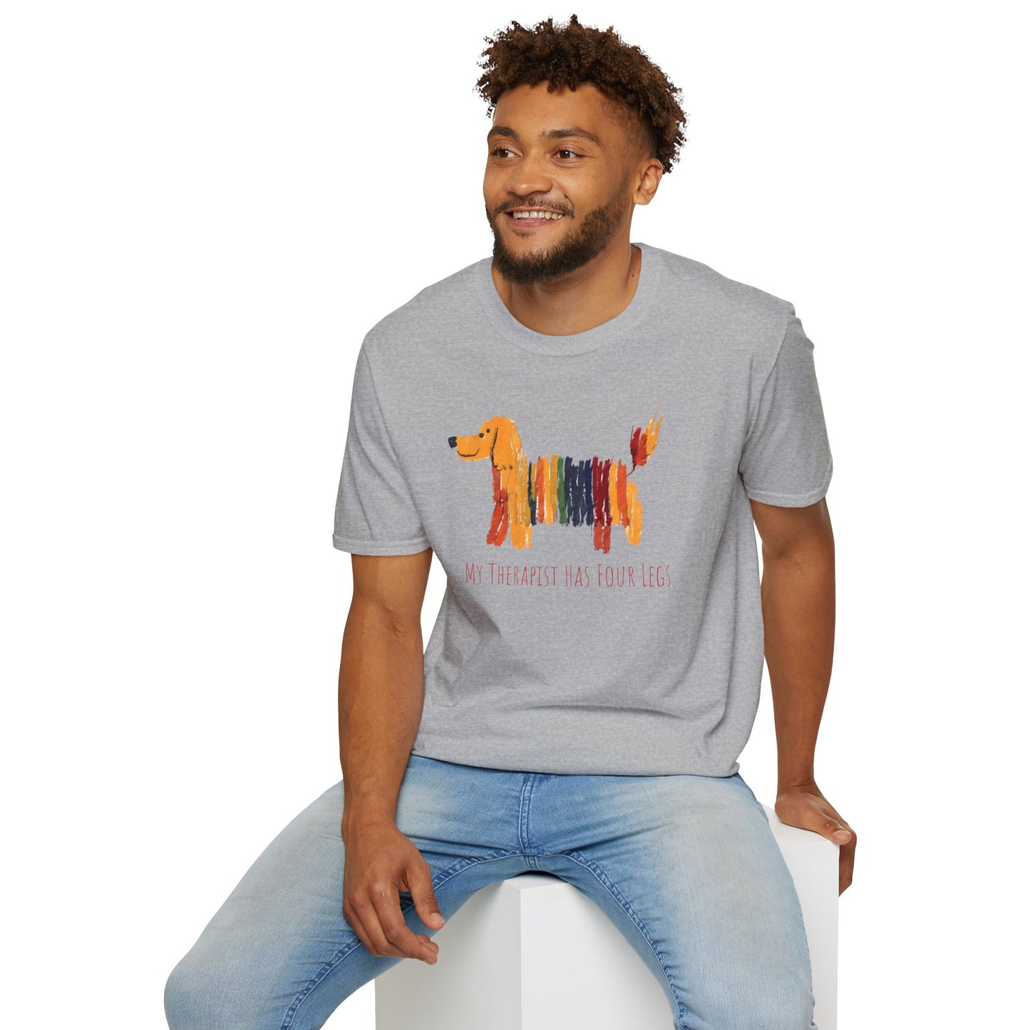 My Therapist Has Four Legs, Dog Therapy Unisex T-Shirt, Gift for Dog Lovers, Pet Therapy Tee, Animal Lover Apparel, Cute Dog Shirt