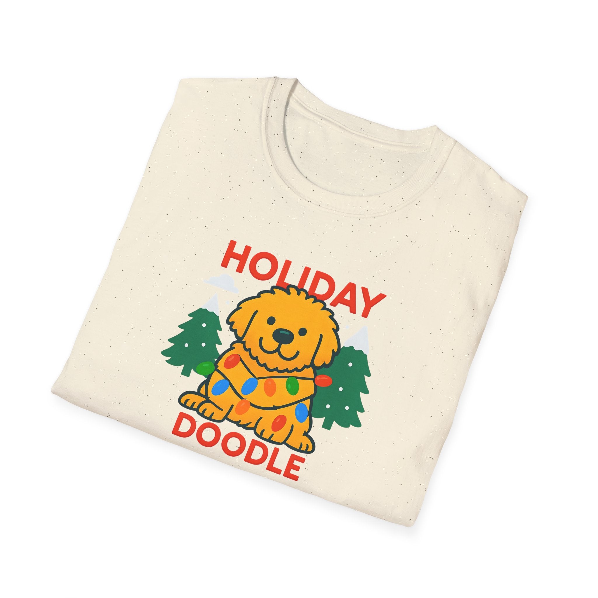 Holiday Doodle. Festive Dog Lover T-Shirt, Cute Pet Shirt, Holiday Gift, Unisex Graphic Tee, Christmas Apparel, Winter Fashion