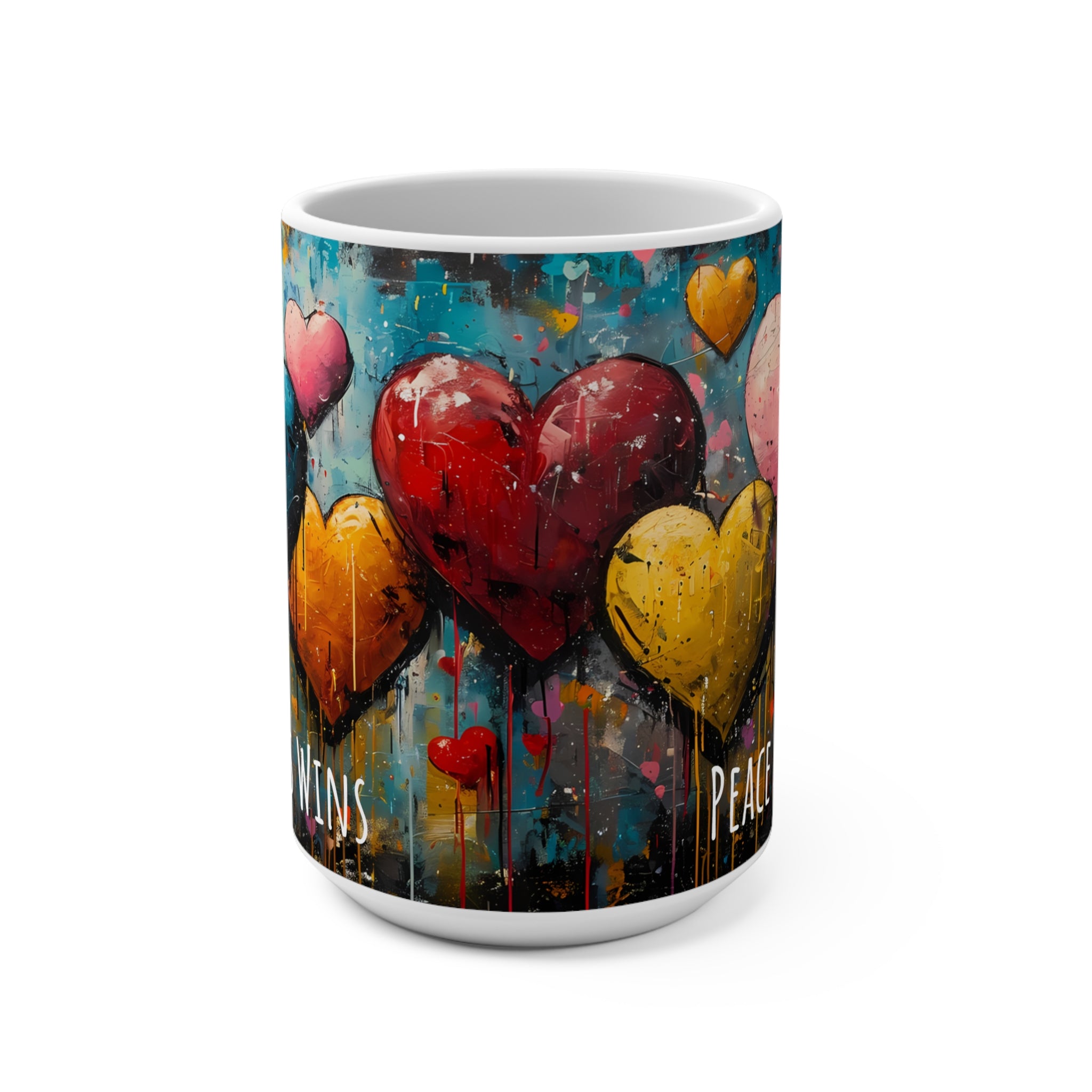Heartfelt Pride Mug | Colorful Rainbow Coffee Cup | Unique Love Gift for Valentine's Day