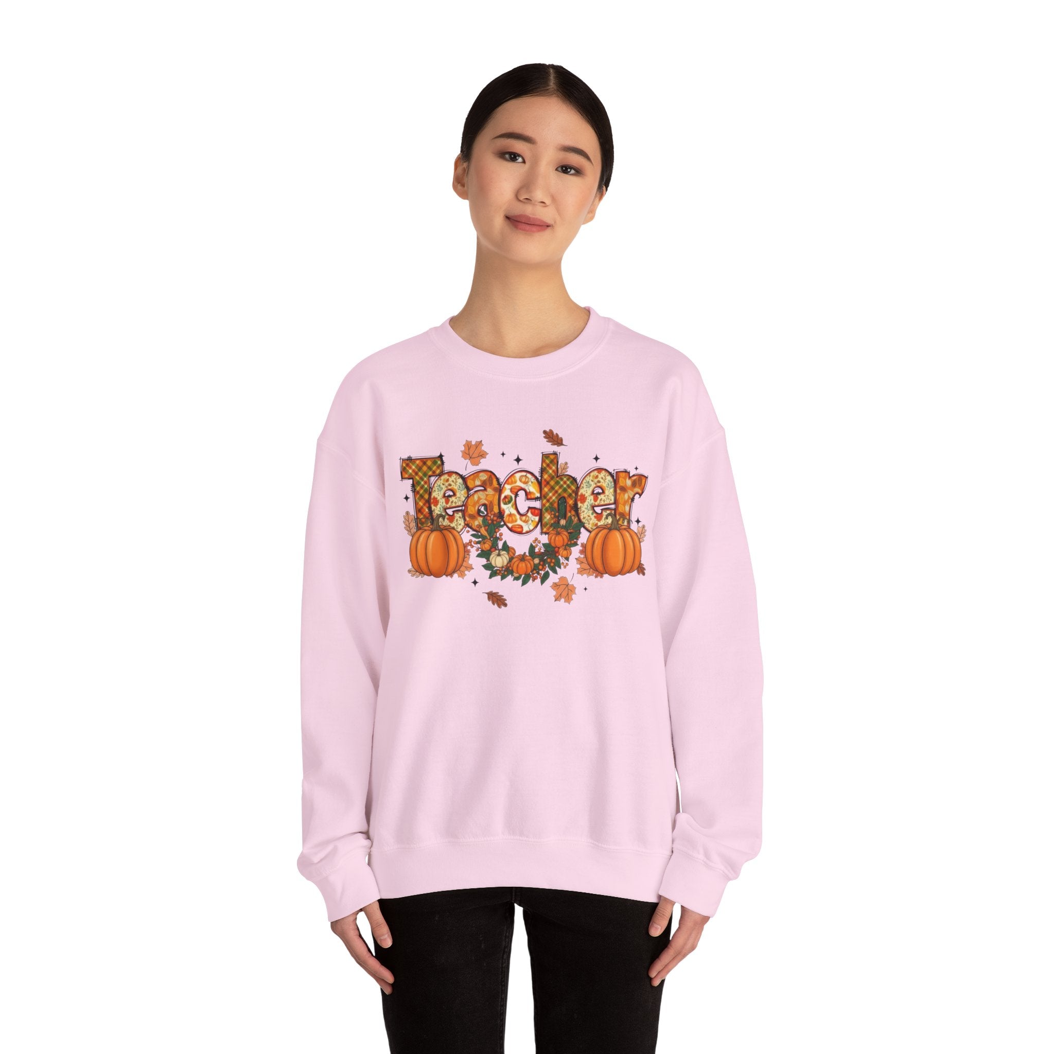 Festive Teacher Sweatshirt, Cozy Fall Apparel, Thanksgiving Gift, Pumpkin Sweater, Autumn Fashion, Teacher Appreciation