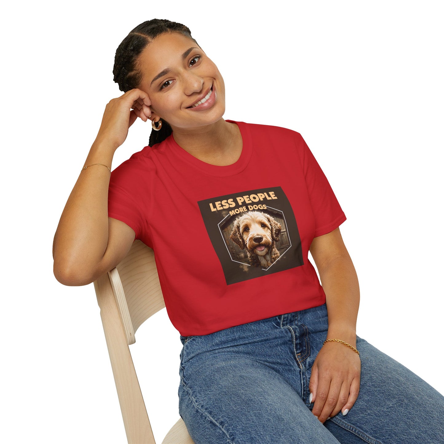 Unisex Dog Lover T-Shirt, Less People More Dogs, Pet Owner Gift, Casual Wear, Birthday Gift, Animal Lover Tee