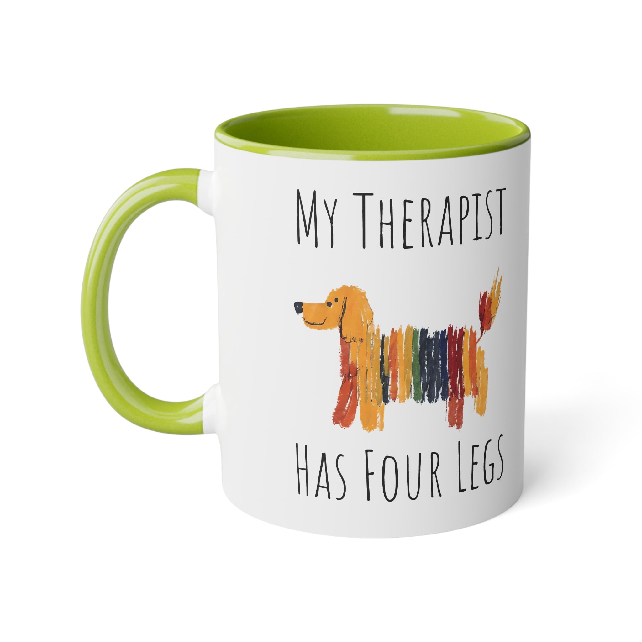 Funny Dog Lover Mug, Gift for Pet Owners, Therapist Gift, Animal Lover's Coffee Cup, Dog Therapy Mug, 11oz White Accent Mug