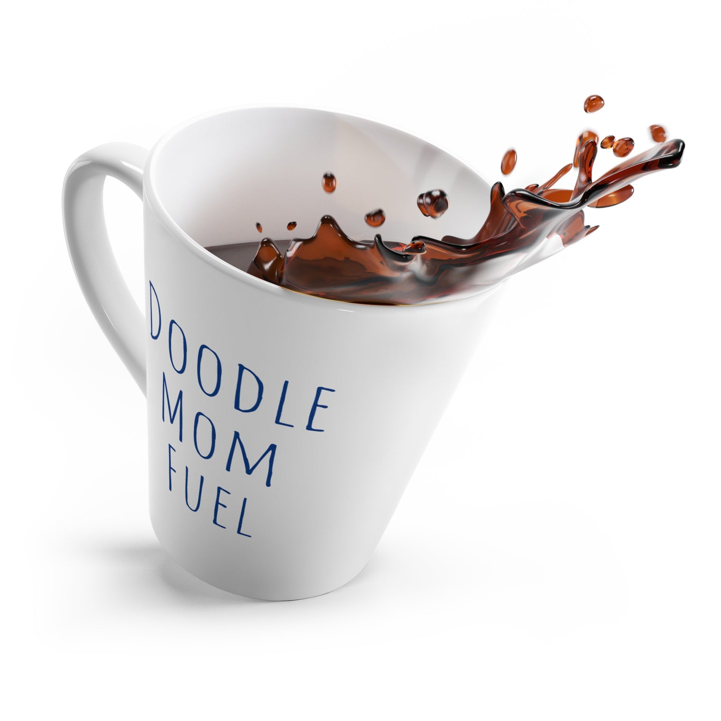 Doodle Mom Fuel Latte Mug, Funny Dog Coffee Cup Gift for Mom