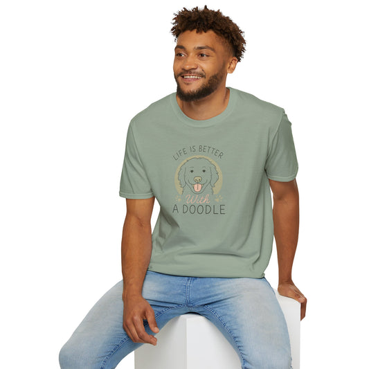 Life Is Better With A Doodle. T-Shirt, Dog Lover Shirt, Pet Appreciation Gift, Animal Lovers Tee, Casual Everyday Wear