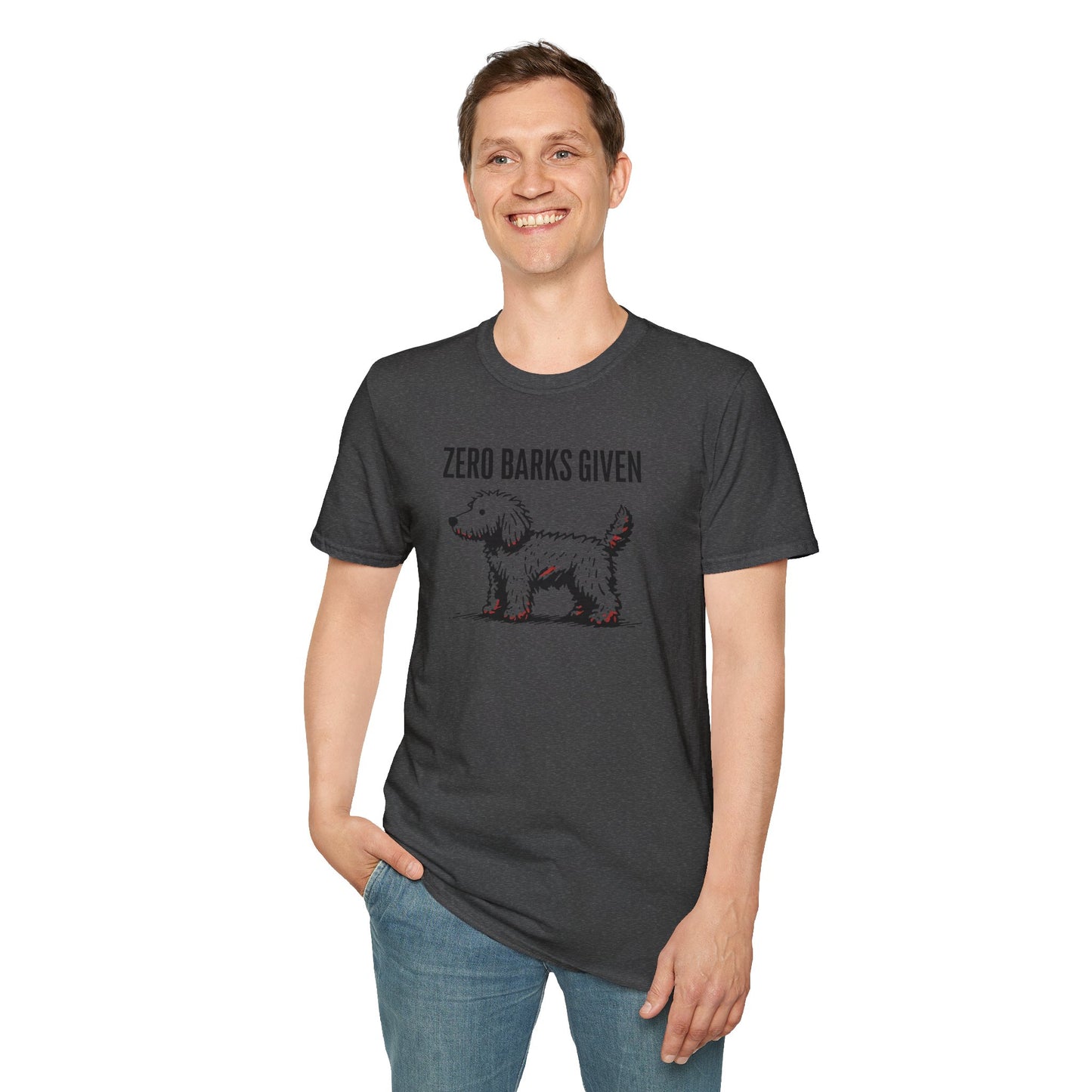 Funny Dog Lover T-Shirt: Zero Barks Given, Pet Owner Gift, Casual Wear, Animal Lover Top, Gift for Dog Moms