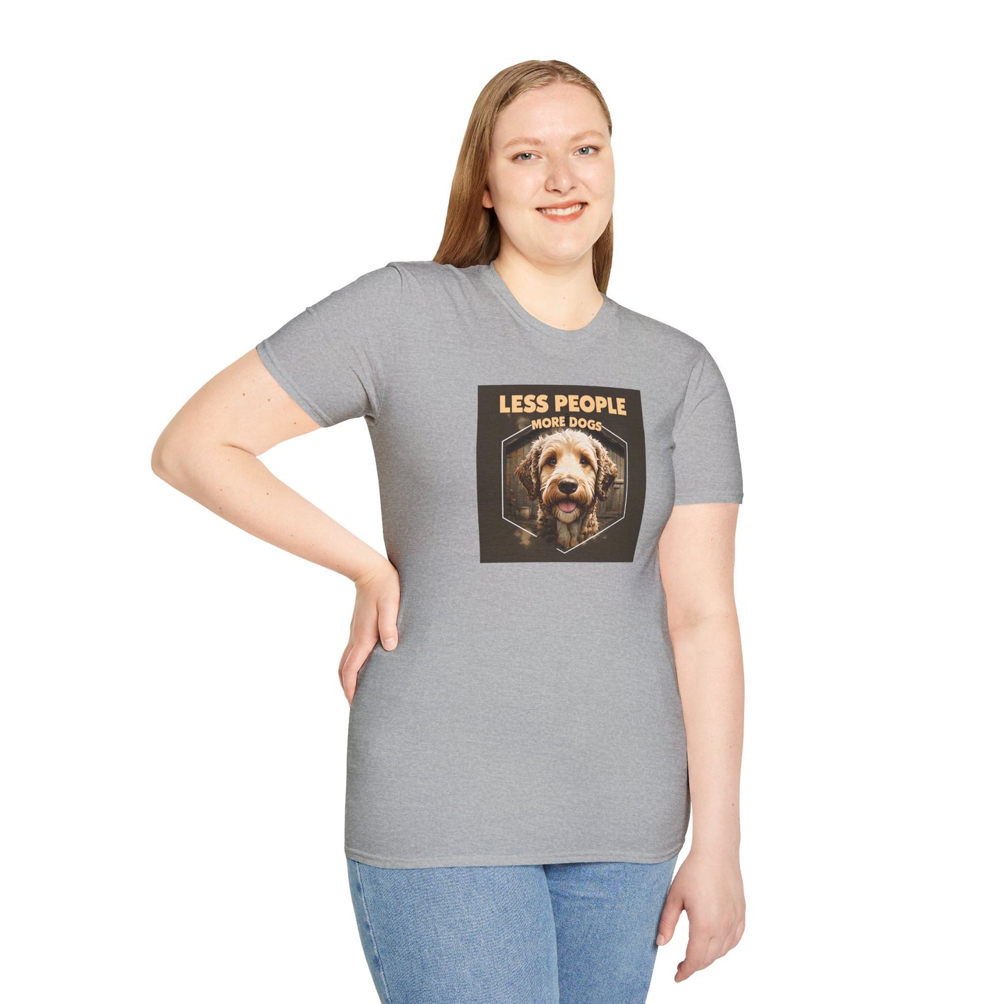 Unisex Dog Lover T-Shirt, Less People More Dogs, Pet Owner Gift, Casual Wear, Birthday Gift, Animal Lover Tee
