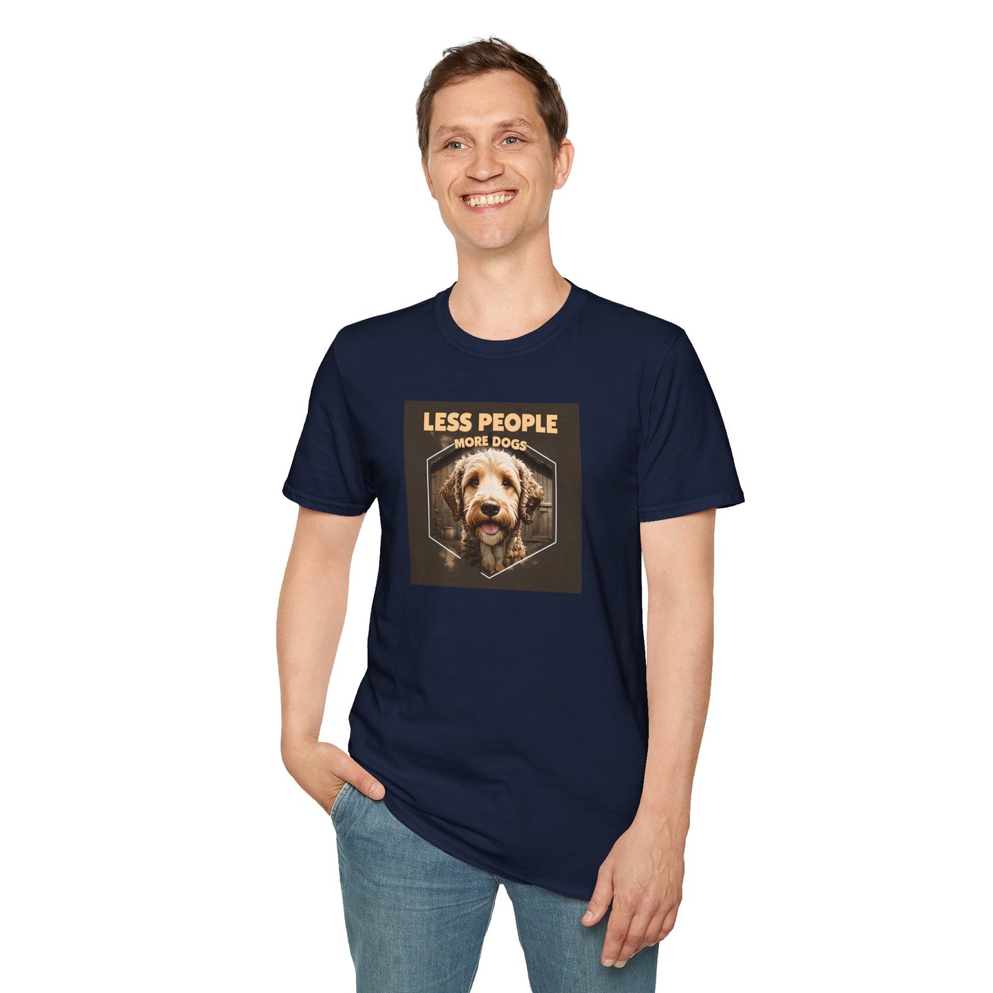 Unisex Dog Lover T-Shirt, Less People More Dogs, Pet Owner Gift, Casual Wear, Birthday Gift, Animal Lover Tee