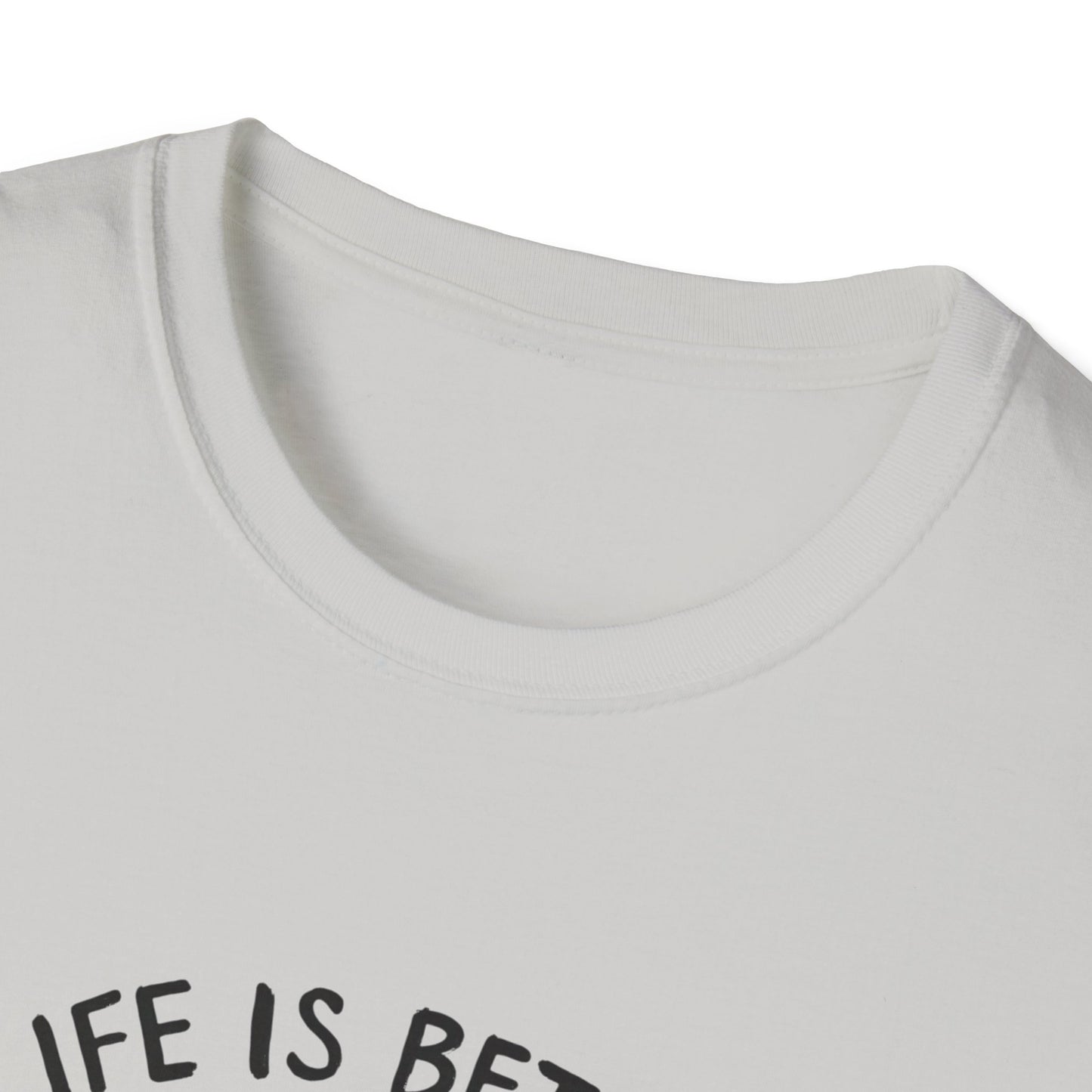 Unisex Softstyle T-Shirt, Life is Better with a Doodle, Funny Dog Shirt, Goldendoodle Tee