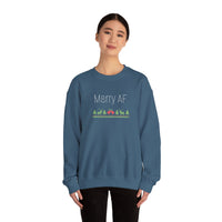 Merry AF Ugly Sweater, Holiday Apparel, Funny Christmas Gift, Unisex Sweatshirt