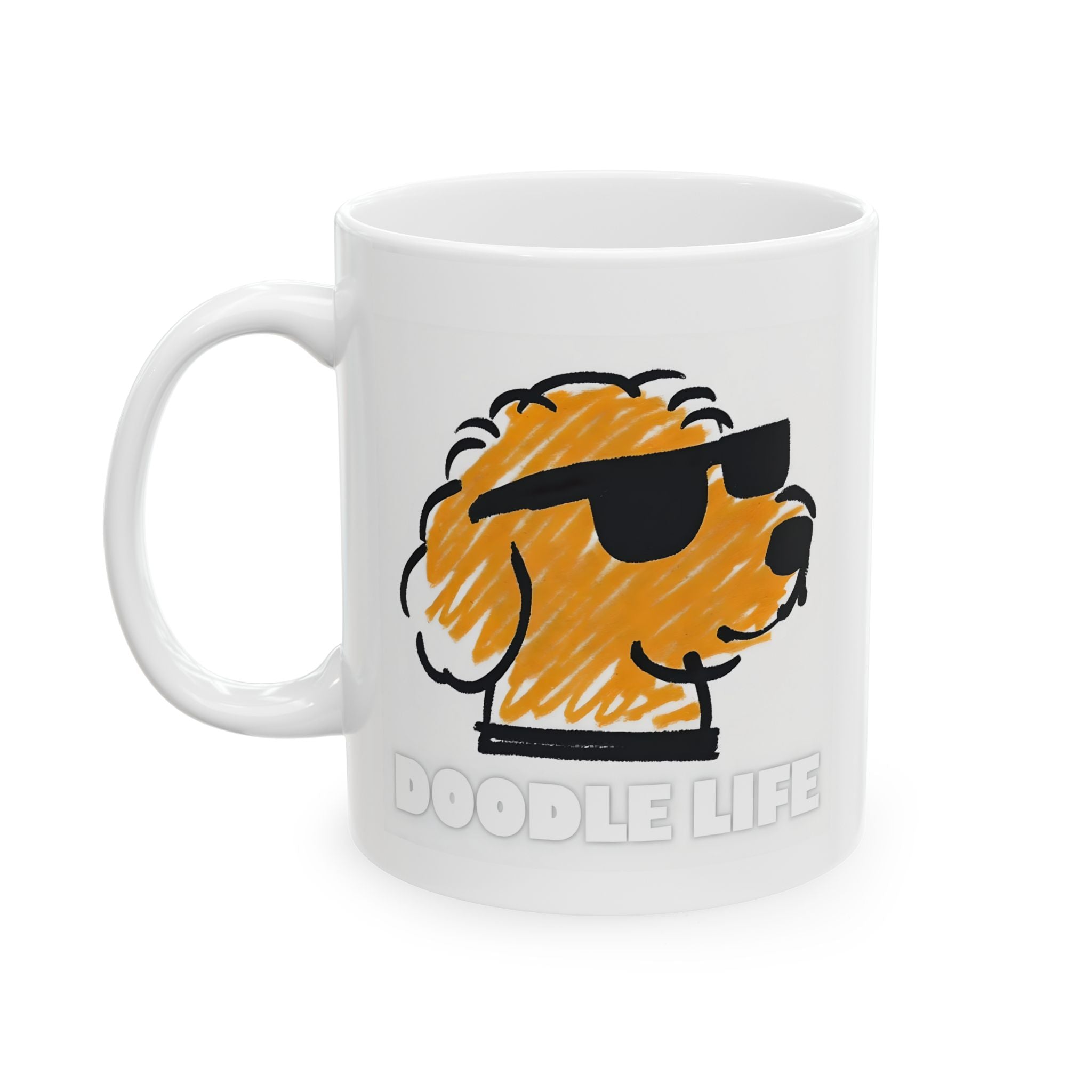 Dog Lover's Ceramic Coffee Mug - Doodle Life, Perfect Gift for Dog Lovers, Funny Coffee Cup