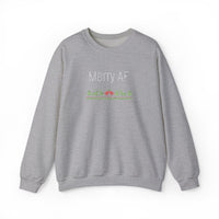 Merry AF Ugly Sweater, Holiday Apparel, Funny Christmas Gift, Unisex Sweatshirt