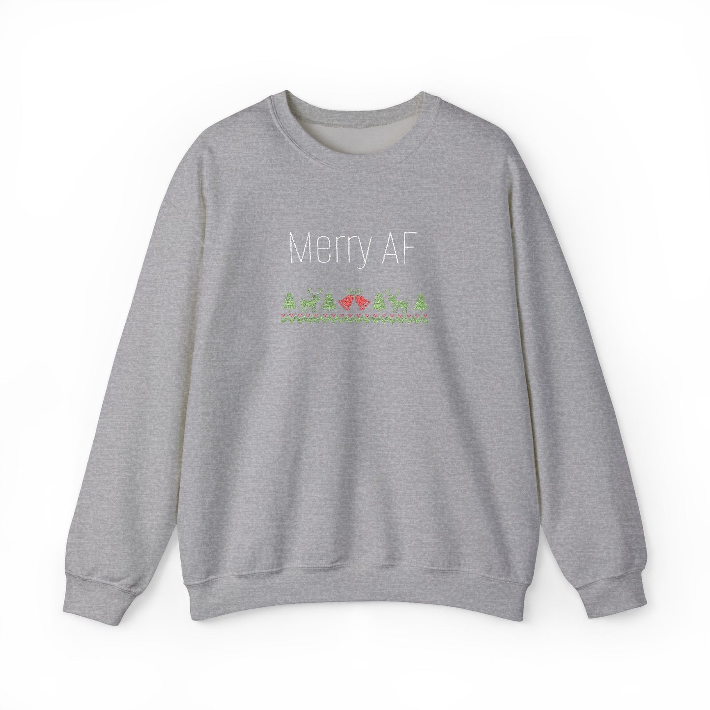 Merry AF Ugly Sweater, Holiday Apparel, Funny Christmas Gift, Unisex Sweatshirt