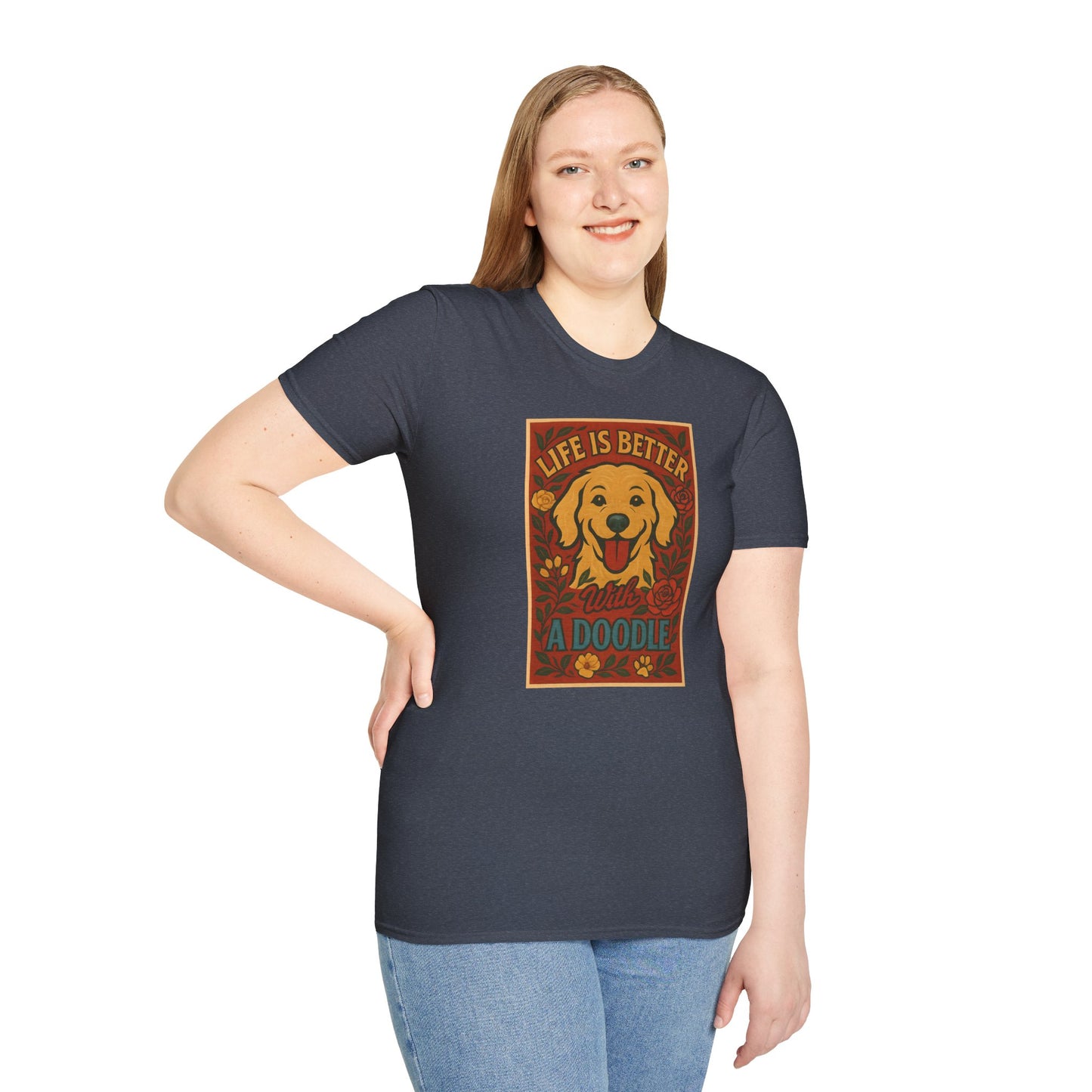 Doodle Pet T-Shirt - Life is Better with a Doodle Design, Cute Pet Shirts and Apparel, Gifts for Mom