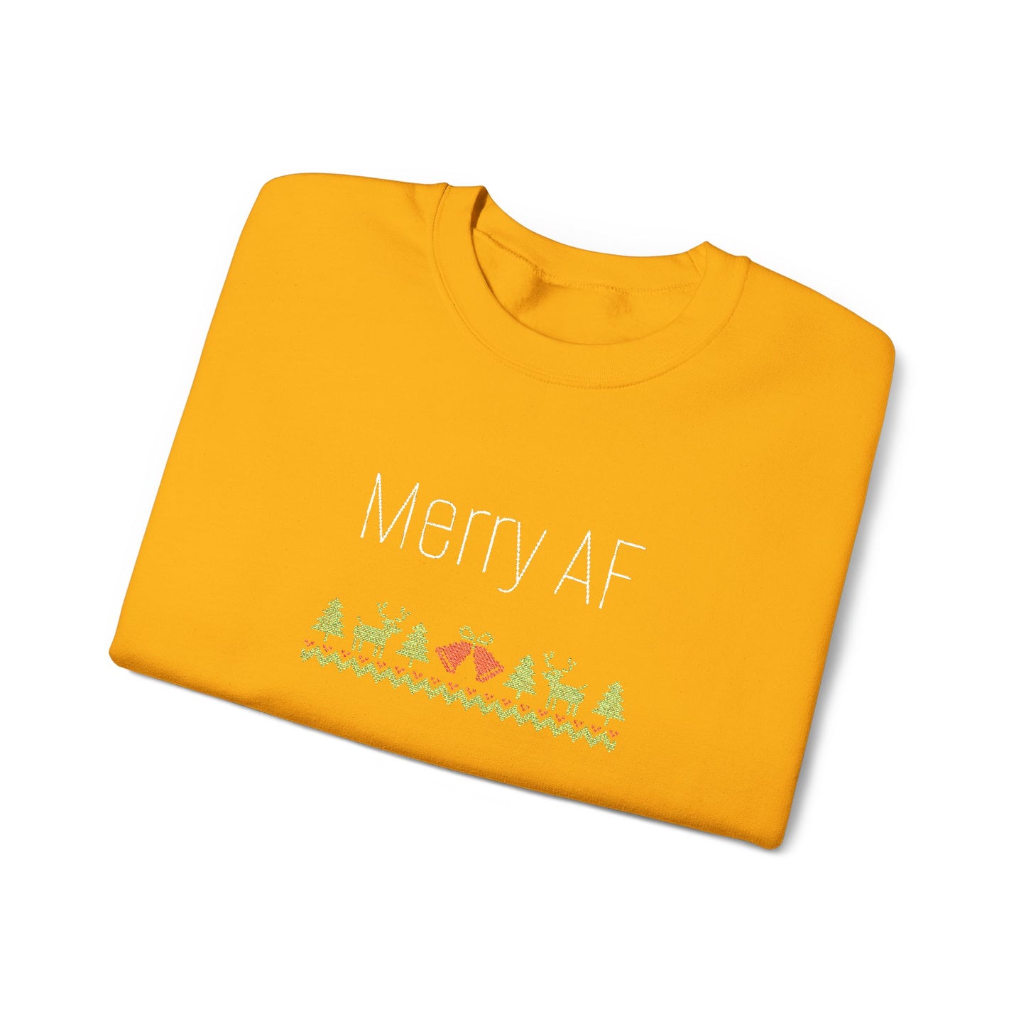 Merry AF Ugly Sweater, Holiday Apparel, Funny Christmas Gift, Unisex Sweatshirt