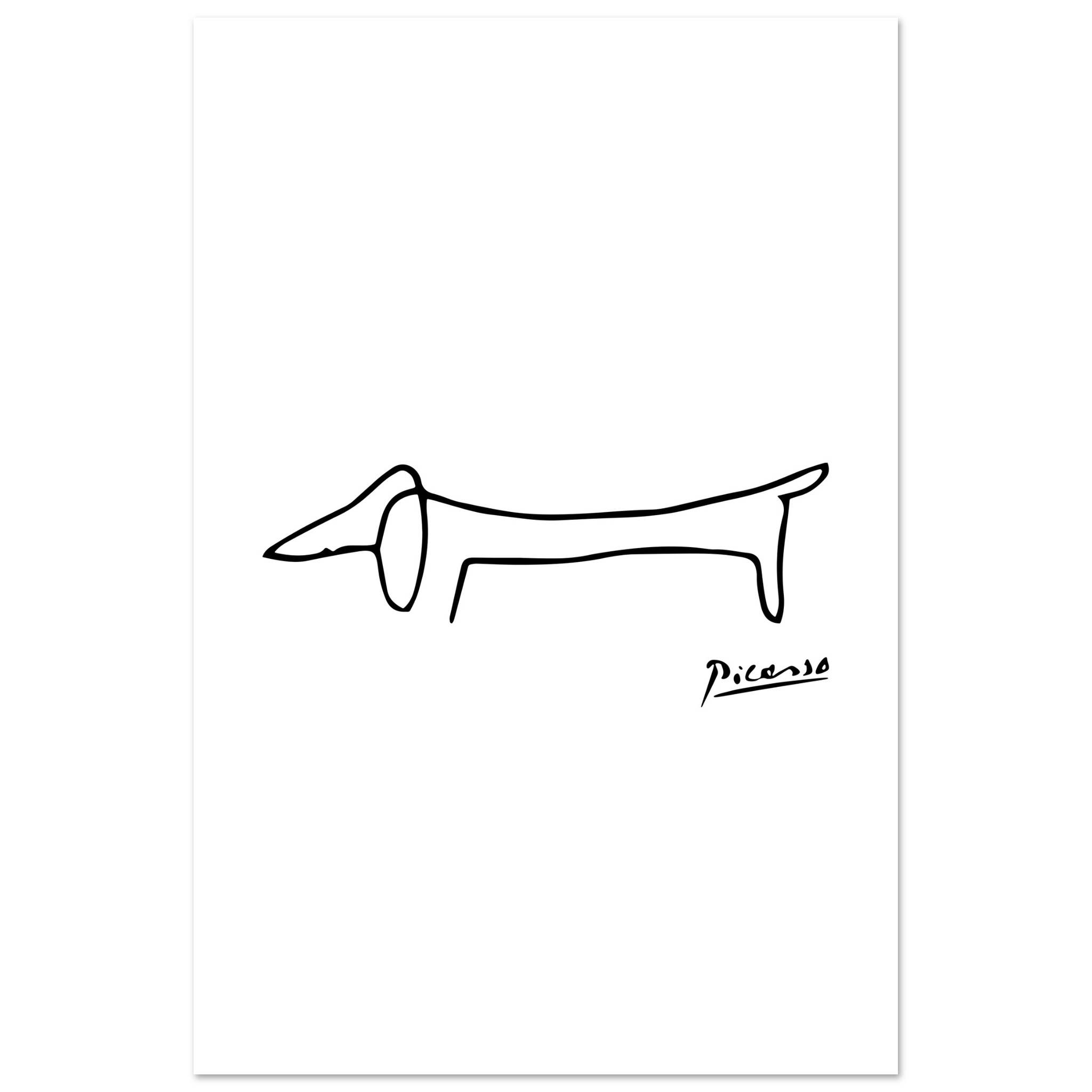 Pablo Picasso Dachshund Dog (Lump) Artwork Poster