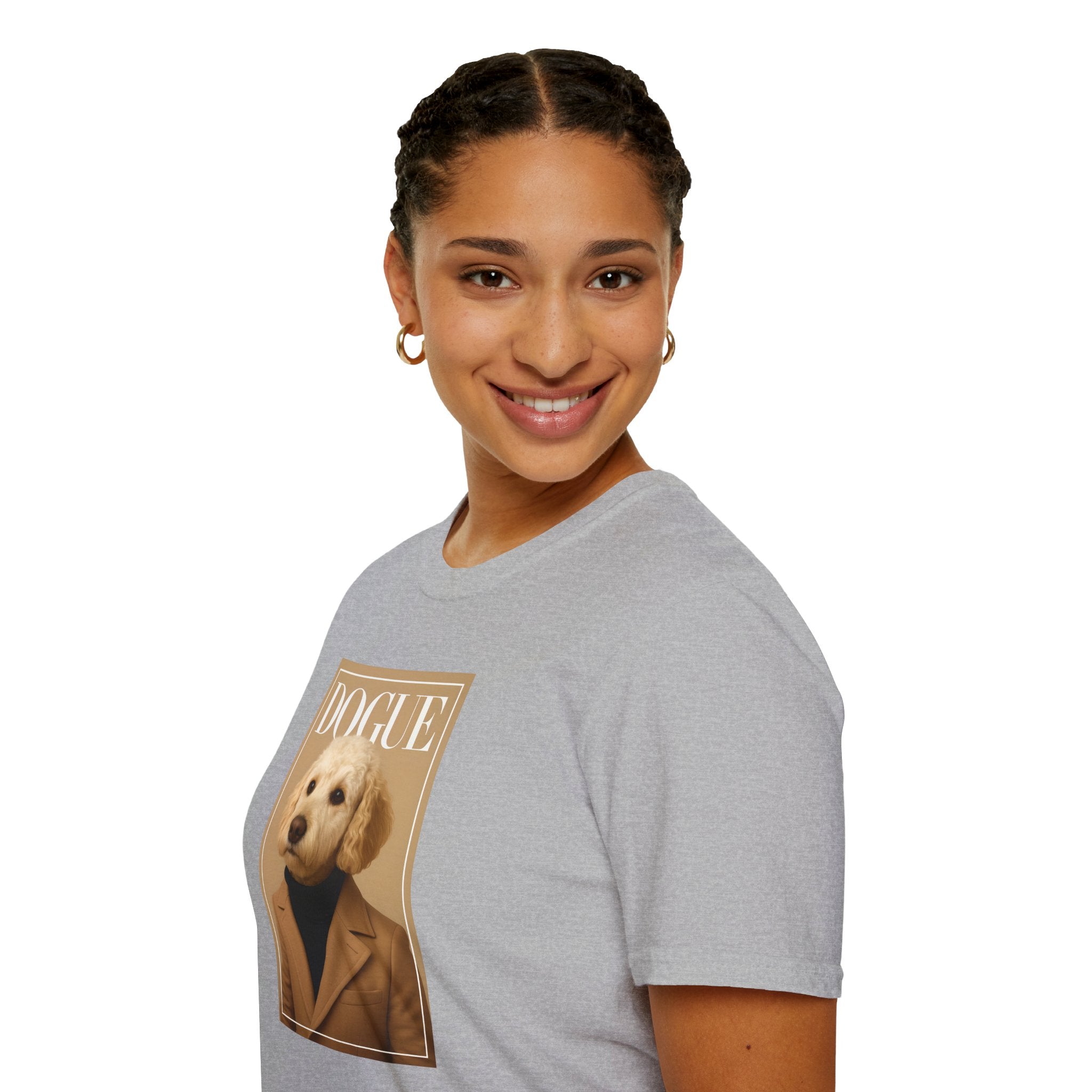 Dogue Magazine Cover. Themed Unisex T-Shirt - Fun Pet Lover Gift, Dog Mom Apparel