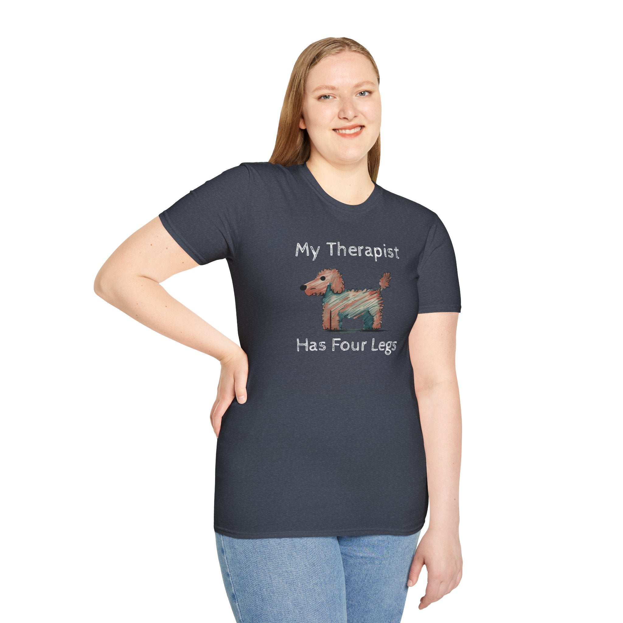 My Therapist Has Four Legs. Funny Dog Lover T-Shirt, Perfect Gift for Pet Owners, Animal Lover Shirt, Dog Mom Gift