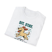 Sit. Stay. Zoom. Playful Doodle Dog Lover T-Shirt, Pet Gift, Funny Tee for Dog Owners, Gift for Moms