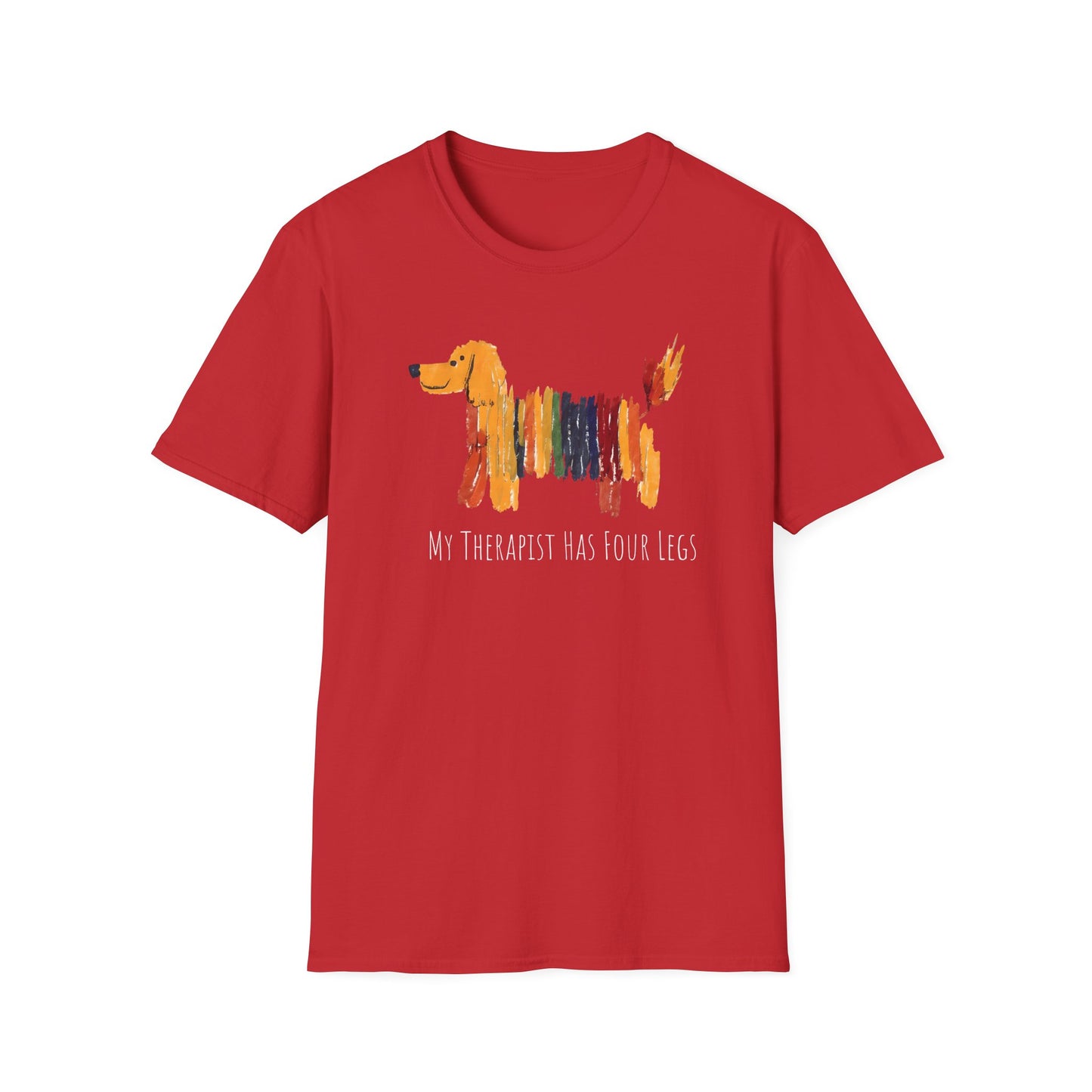 My Therapist Has Four Legs, Dog Therapy Unisex T-Shirt, Gift for Dog Lovers, Pet Therapy Tee, Animal Lover Apparel, Cute Dog Shirt