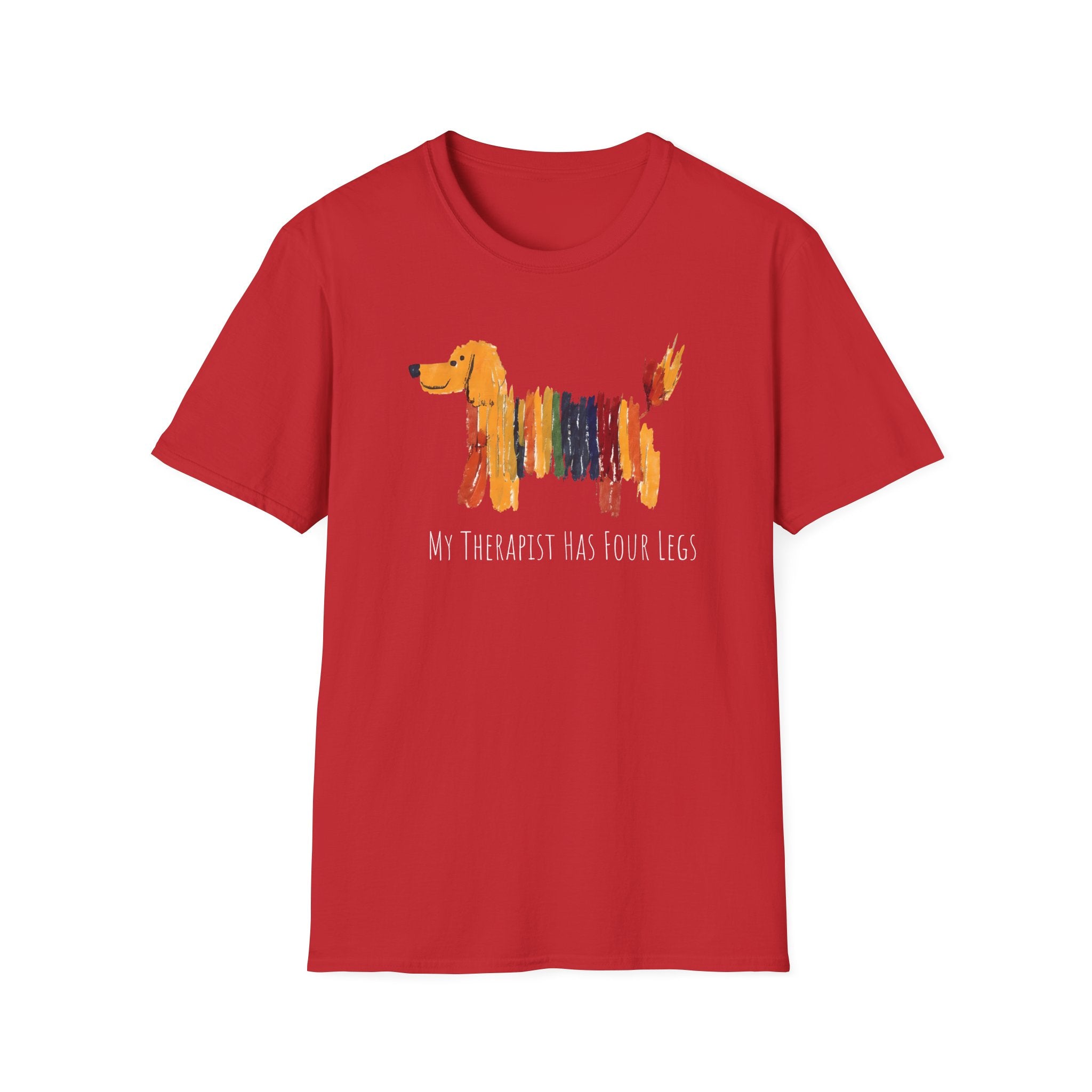 My Therapist Has Four Legs, Dog Therapy Unisex T-Shirt, Gift for Dog Lovers, Pet Therapy Tee, Animal Lover Apparel, Cute Dog Shirt