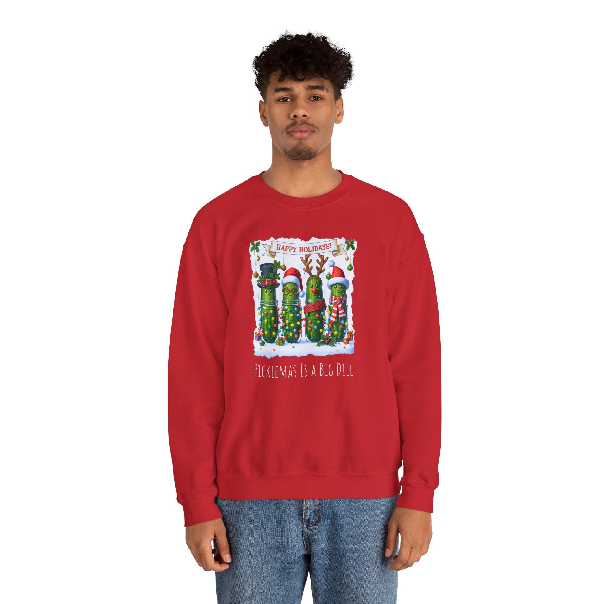 Christmas Is A Big Dill: Ugly Sweater: Holiday Cheer, Funny Gift for Pickle Lovers, Christmas Apparel