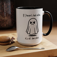 No Coffee is Boo Sheet, Funny Ghost Coffee Mug, Halloween Coffee Cups, Gift for Latte Lovers