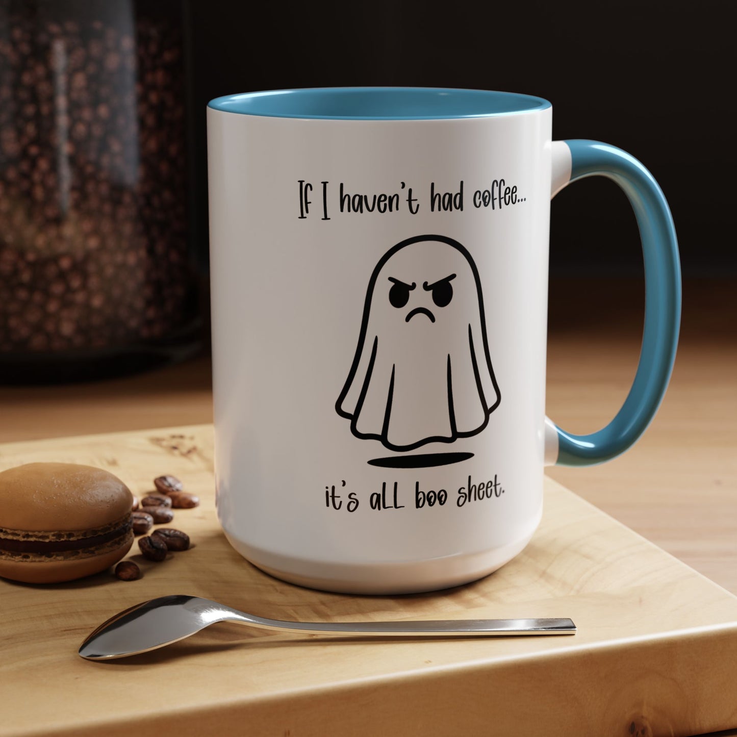 No Coffee is Boo Sheet, Funny Ghost Coffee Mug, Halloween Coffee Cups, Gift for Latte Lovers