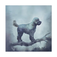 Elegant Dog Silhouette Canvas Art, Pet Lover Wall Decor, Home Decoration, Dog Owner Gift, Unique Animal Art, Gallery Wrap Print