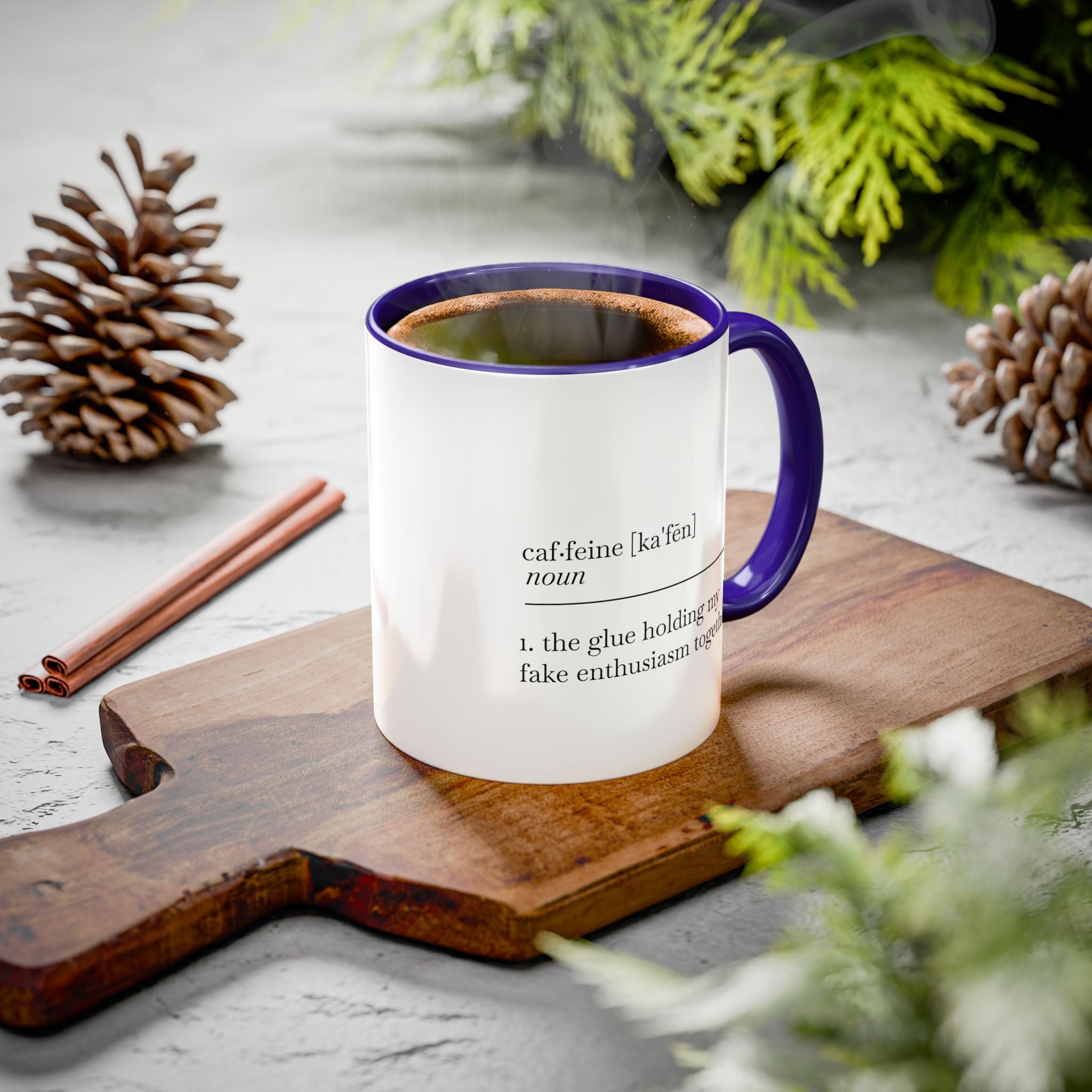 Motivational Coffee Mug - "Caf.feine" - 11oz & 15oz
