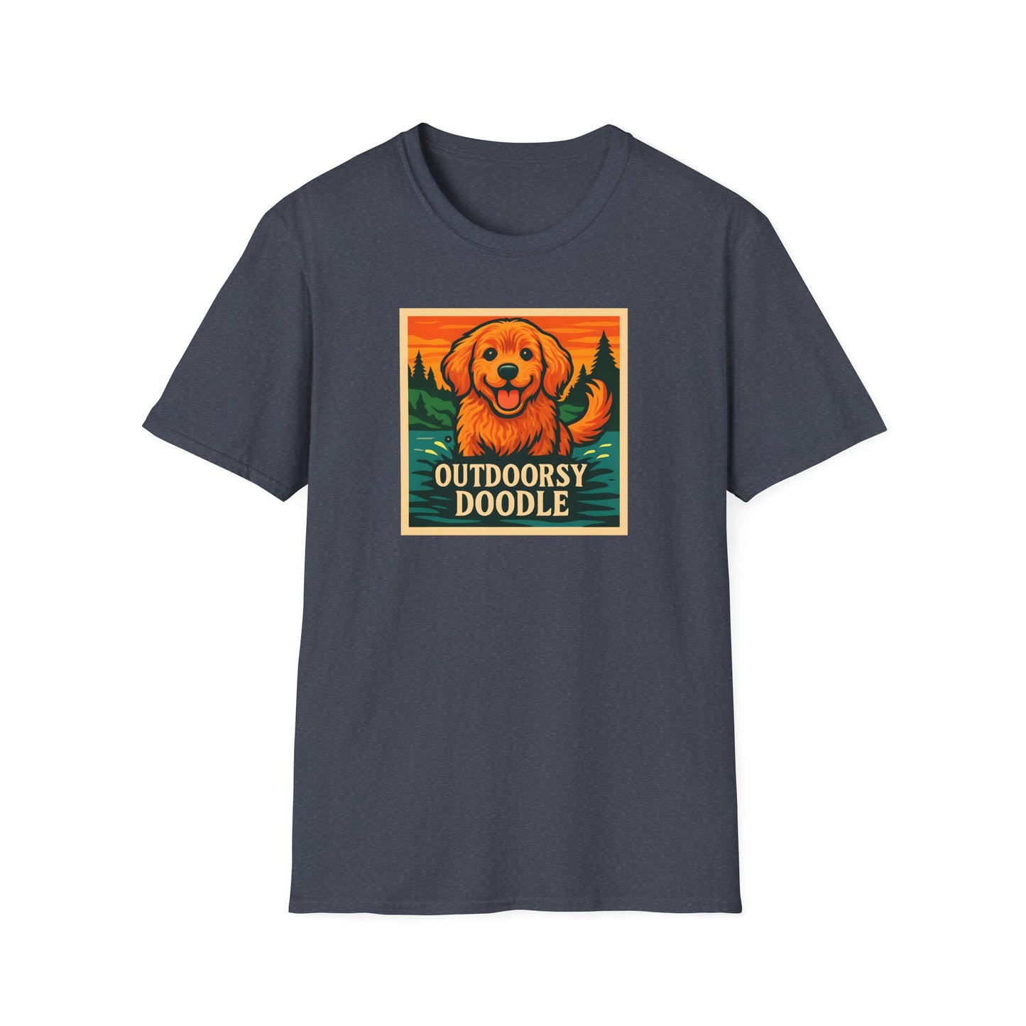 Outdoorsy Doodle, Adventure Dog T-Shirt, Pet Lover Gift, Casual Wear, Nature Lover Tee, Dog Owner Apparel, Doodle Art Shirt