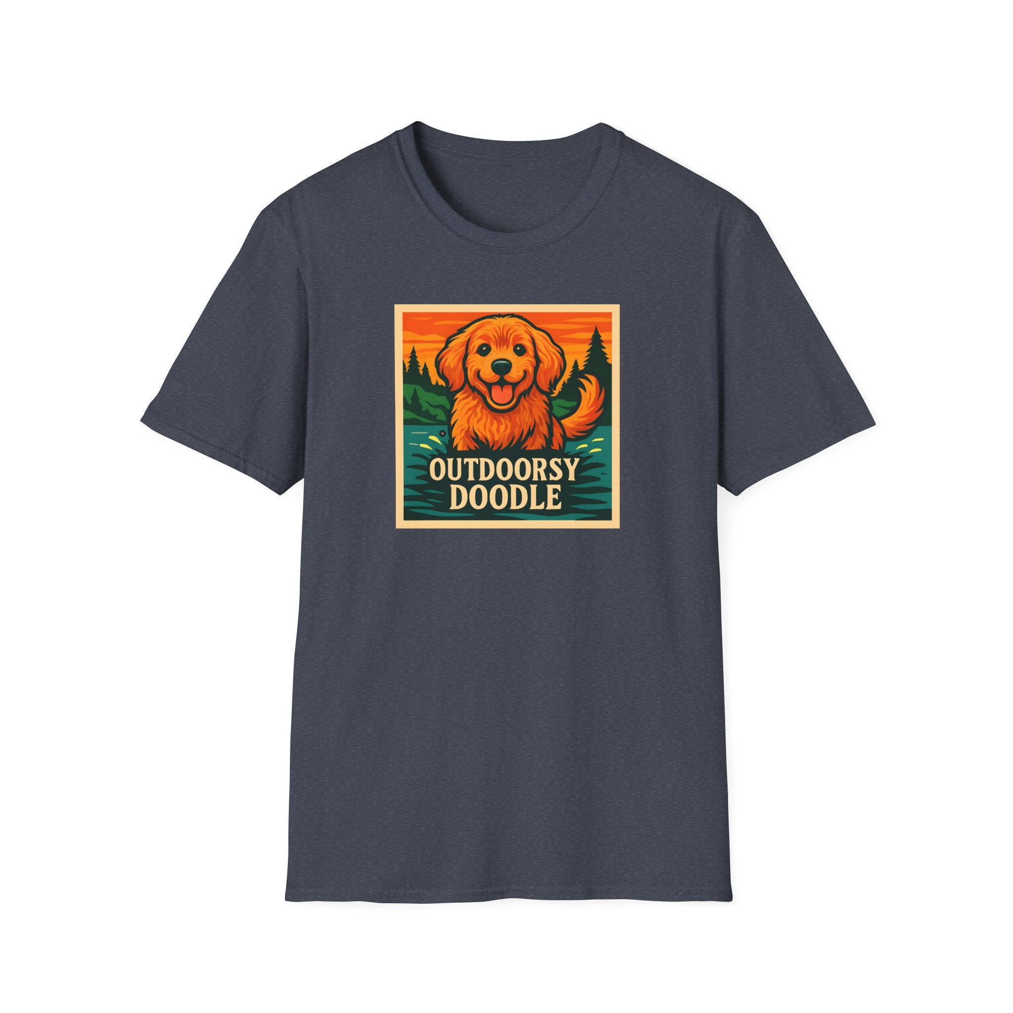 Outdoorsy Doodle, Adventure Dog T-Shirt, Pet Lover Gift, Casual Wear, Nature Lover Tee, Dog Owner Apparel, Doodle Art Shirt