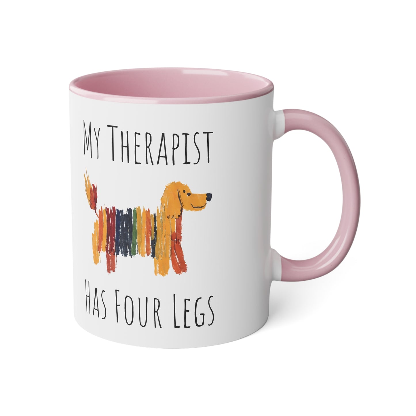 Funny Dog Lover Mug, Gift for Pet Owners, Therapist Gift, Animal Lover's Coffee Cup, Dog Therapy Mug, 11oz White Accent Mug