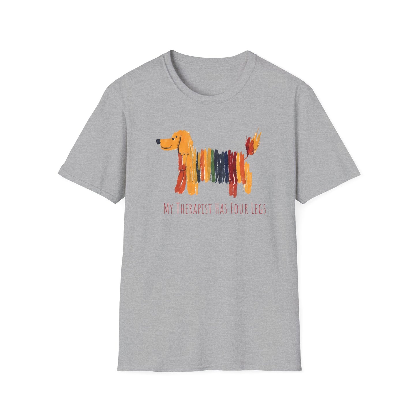 My Therapist Has Four Legs, Dog Therapy Unisex T-Shirt, Gift for Dog Lovers, Pet Therapy Tee, Animal Lover Apparel, Cute Dog Shirt