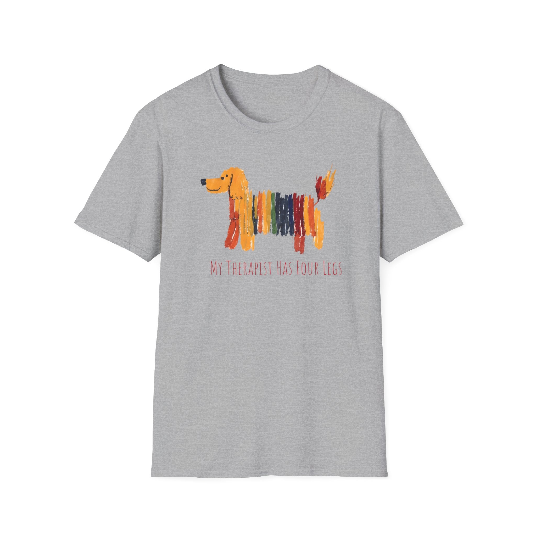 My Therapist Has Four Legs, Dog Therapy Unisex T-Shirt, Gift for Dog Lovers, Pet Therapy Tee, Animal Lover Apparel, Cute Dog Shirt