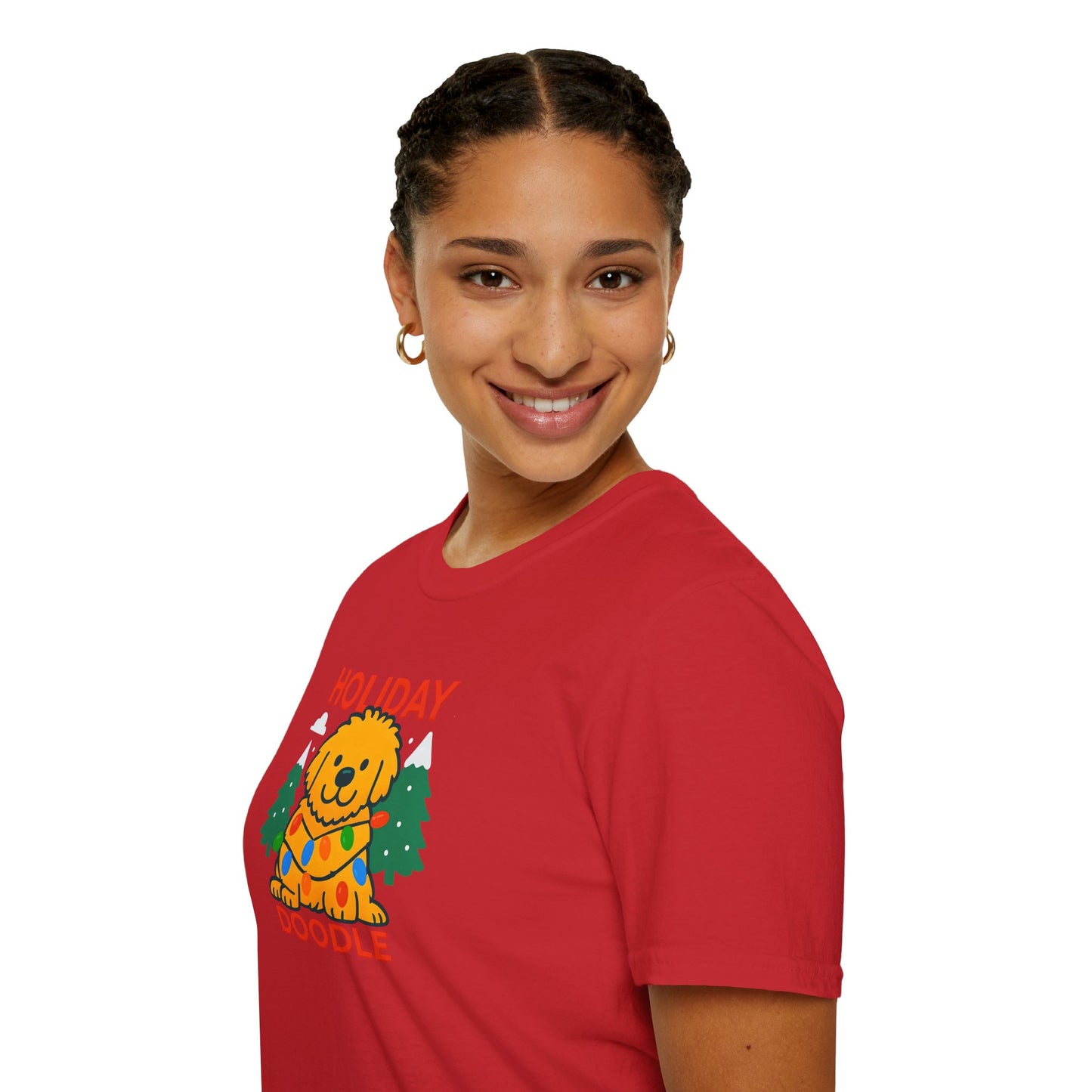 Holiday Doodle. Festive Dog Lover T-Shirt, Cute Pet Shirt, Holiday Gift, Unisex Graphic Tee, Christmas Apparel, Winter Fashion