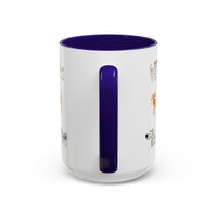 Colorful Doodle Dog-Themed Mugs, Cute Animal Mug, Pet Lover Gift, Coffee Cup, Dog Parent Present