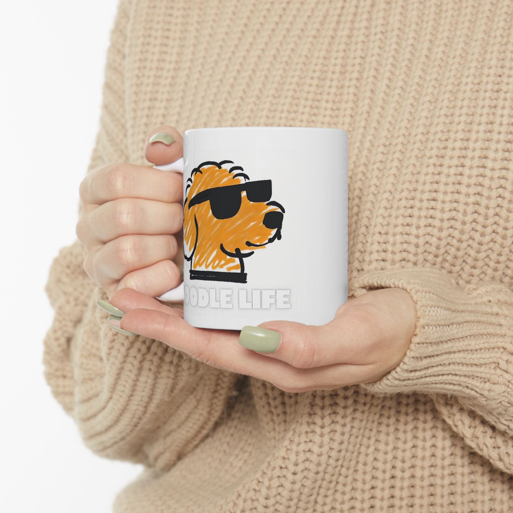 Dog Lover's Ceramic Mug - Doodle Mom Fuel Latte Mug, Coffee Cup Gift