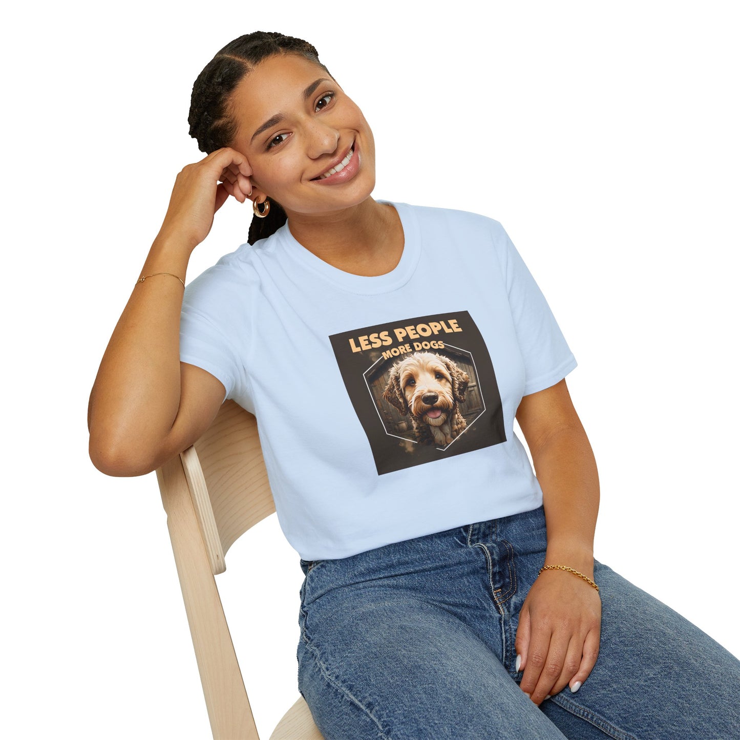 Unisex Dog Lover T-Shirt, Less People More Dogs, Pet Owner Gift, Casual Wear, Birthday Gift, Animal Lover Tee