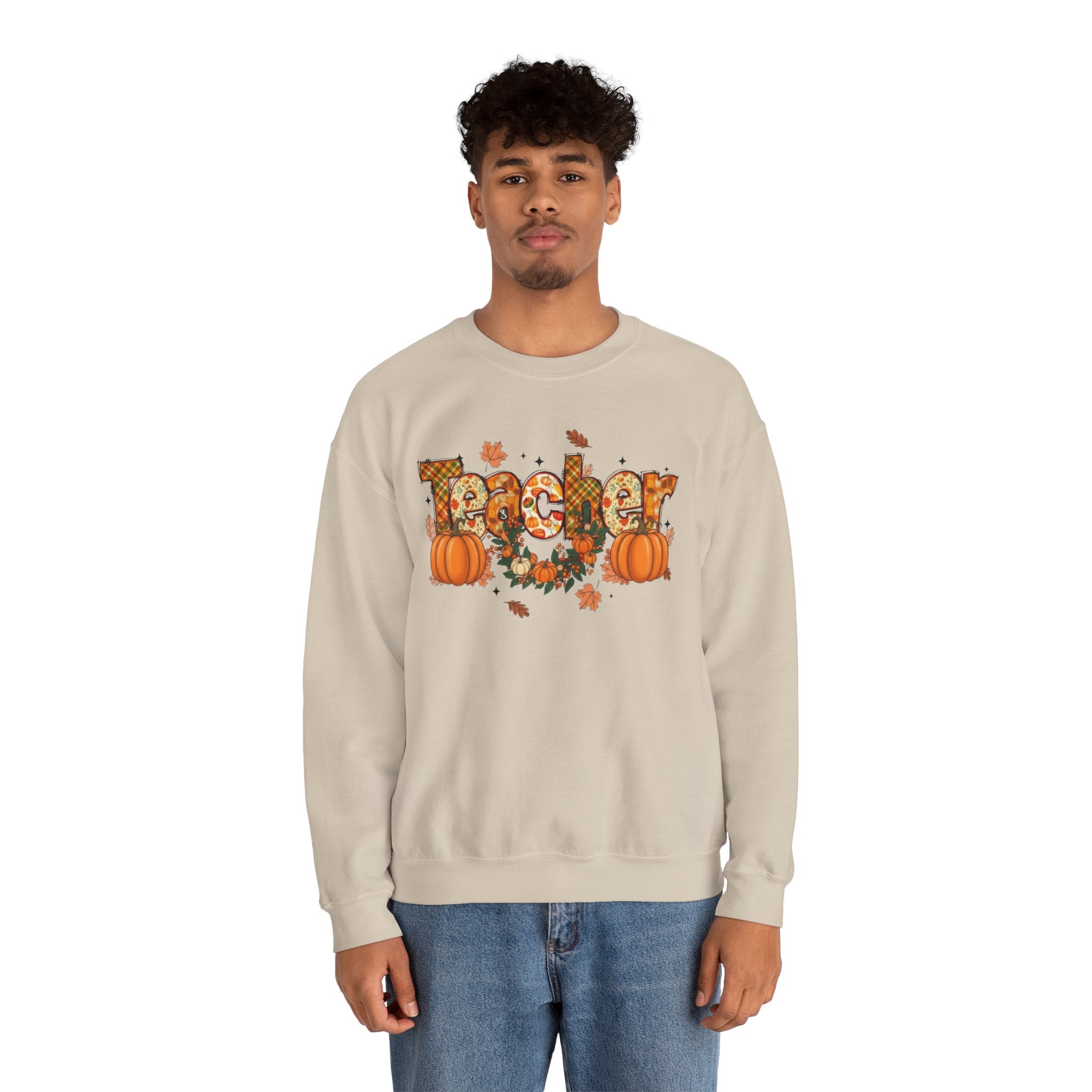 Festive Teacher Sweatshirt, Cozy Fall Apparel, Thanksgiving Gift, Pumpkin Sweater, Autumn Fashion, Teacher Appreciation