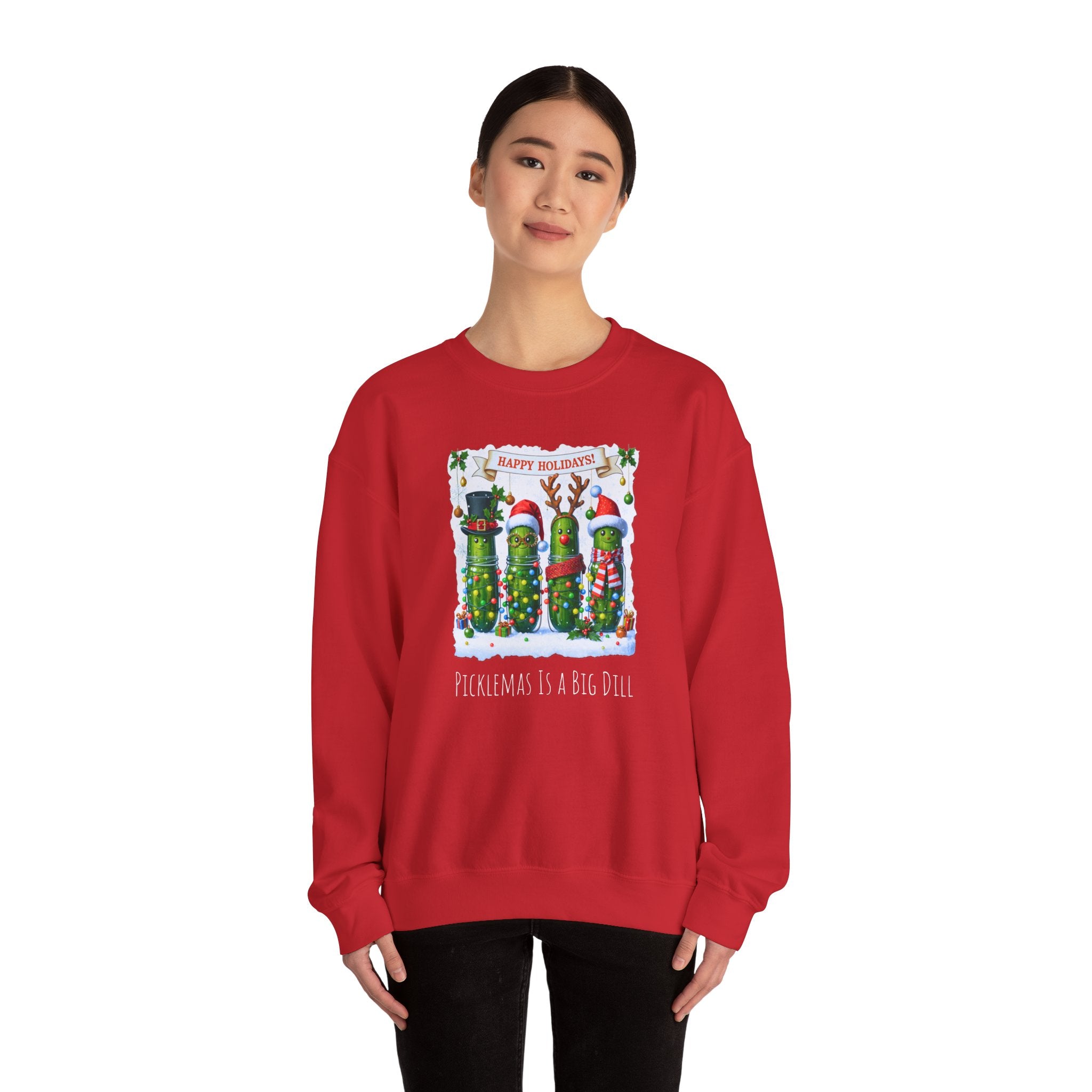 Christmas Is A Big Dill: Ugly Sweater: Holiday Cheer, Funny Gift for Pickle Lovers, Christmas Apparel