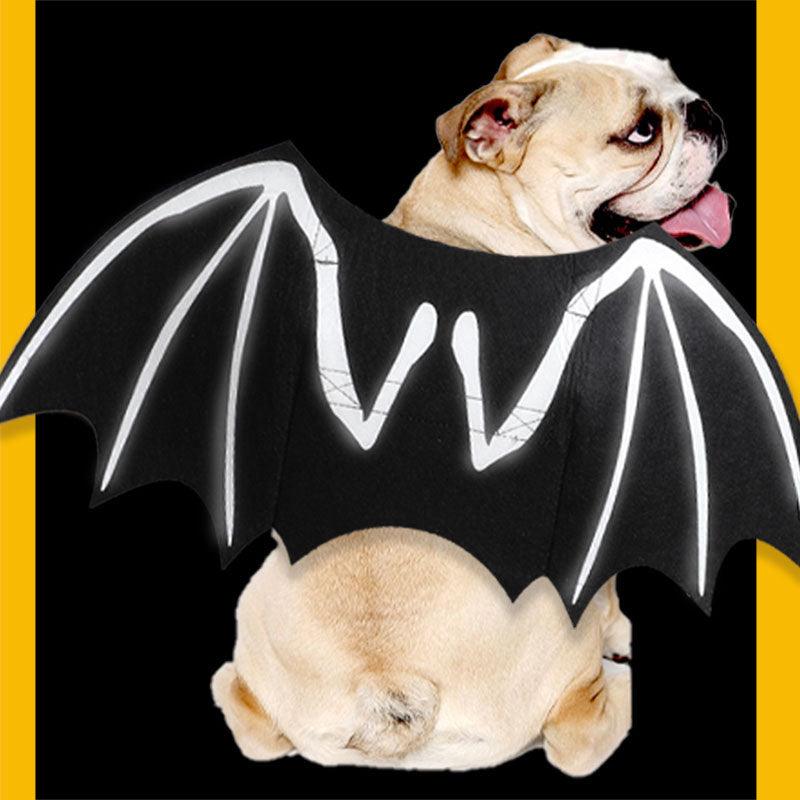 Luminous Bat Wings Dog Costume - Transform Your Pup Into A Mysterious Creature!