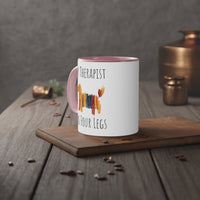 Funny Dog Lover Mug, Gift for Pet Owners, Therapist Gift, Animal Lover's Coffee Cup, Dog Therapy Mug, 11oz White Accent Mug