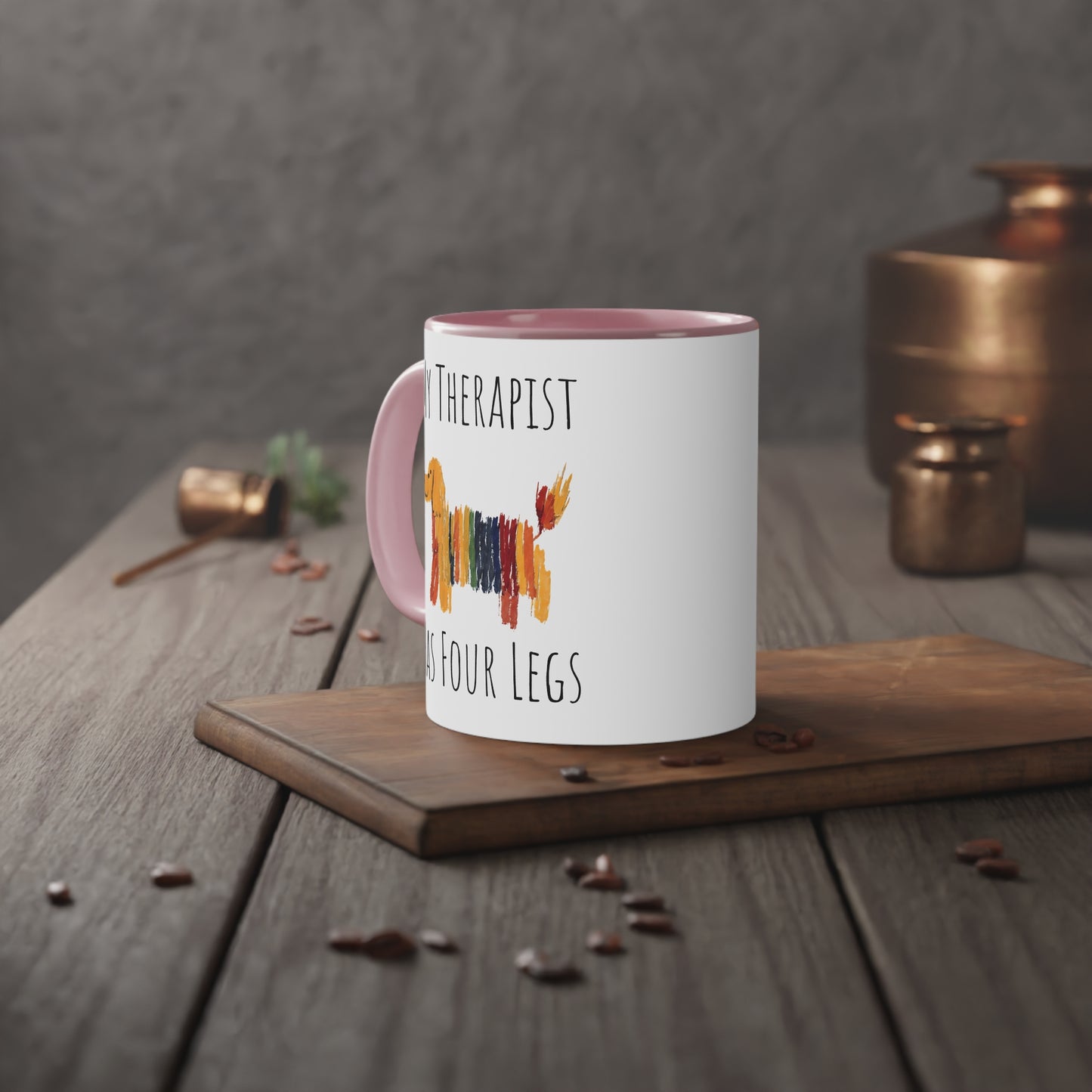 Funny Dog Lover Mug, Gift for Pet Owners, Therapist Gift, Animal Lover's Coffee Cup, Dog Therapy Mug, 11oz White Accent Mug