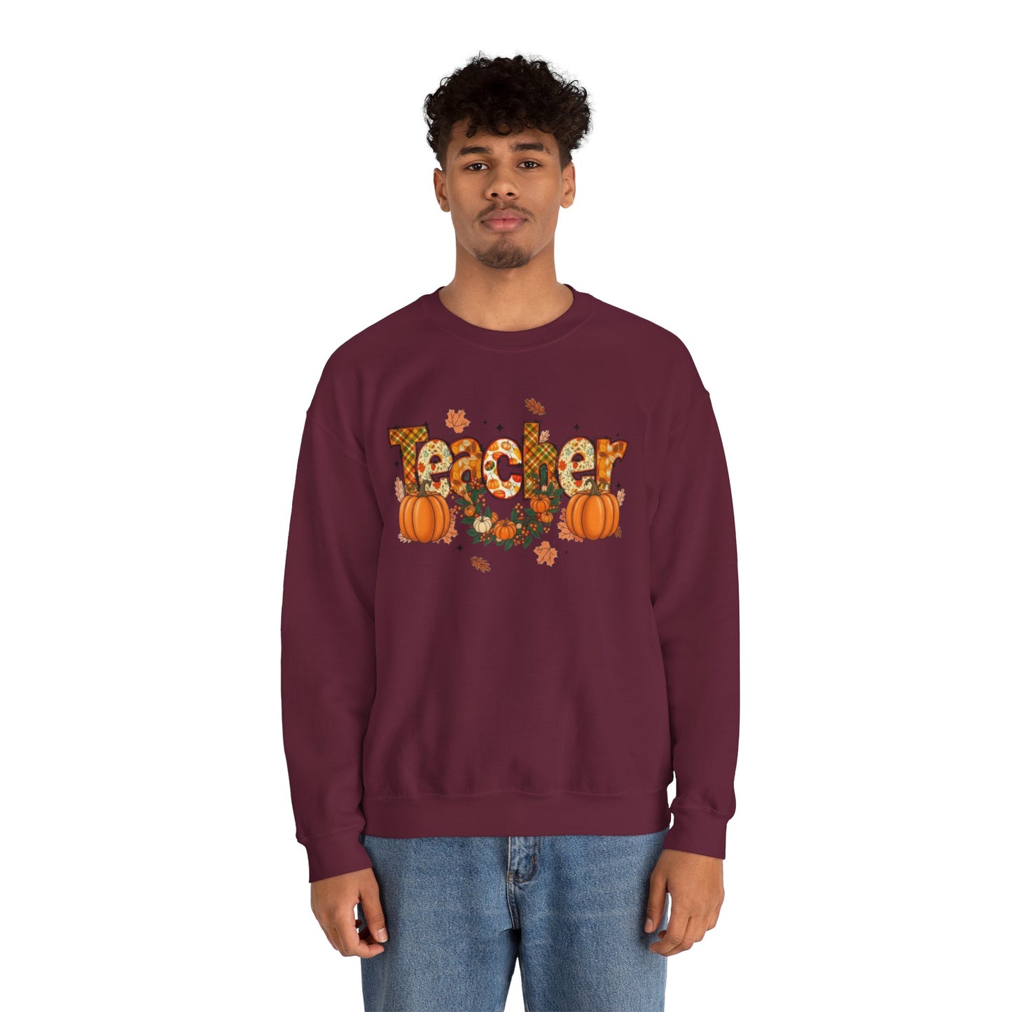 Festive Teacher Sweatshirt, Cozy Fall Apparel, Thanksgiving Gift, Pumpkin Sweater, Autumn Fashion, Teacher Appreciation